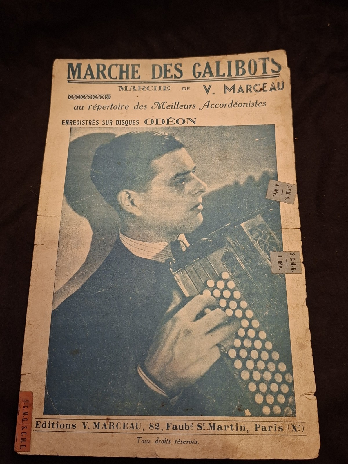 Sheet Music Marche des galibots Marceau Accordion Orchestra