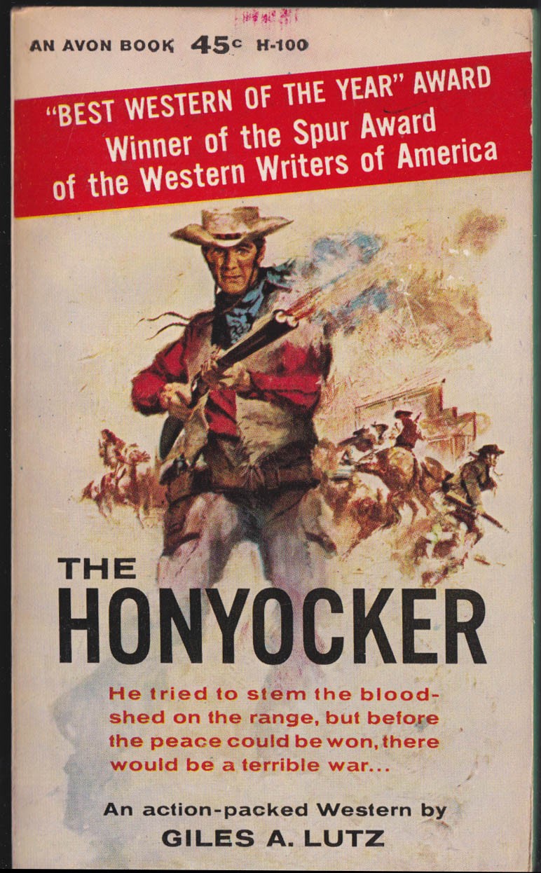 Giles A Lutz: The Honyocker: Avon #H-160 paperback origonal 1961