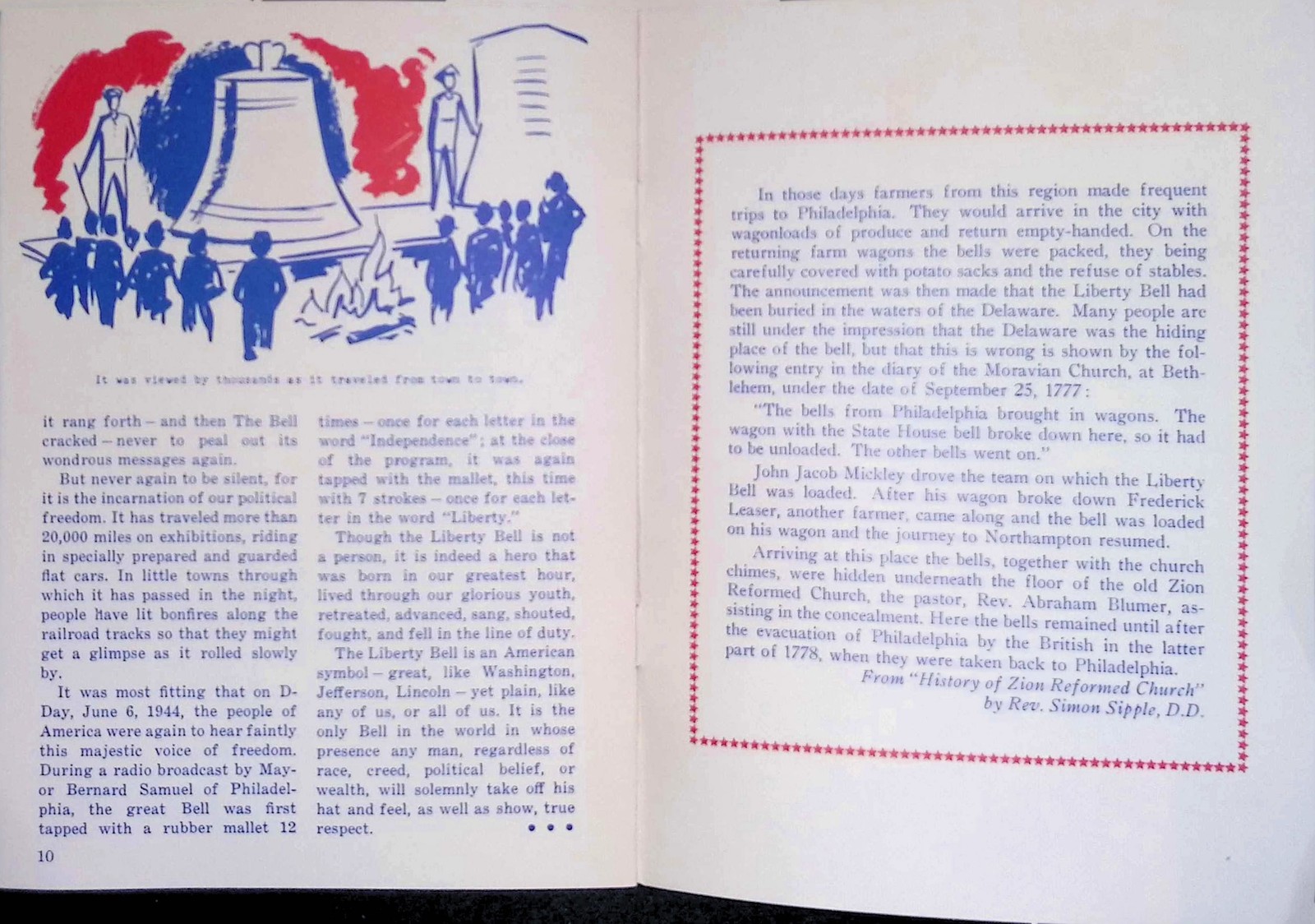 The GREATEST BELL IN THE WORLD Booklet 1950s Liberty Bell History Chicago IL