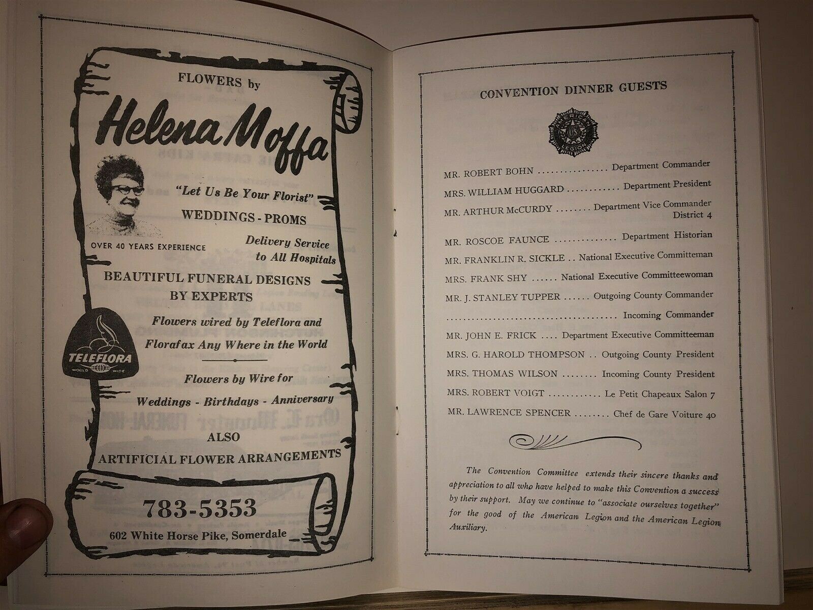 1974 Camden County 55th Anniversary Program American Legion New Jersey NJ Vtg