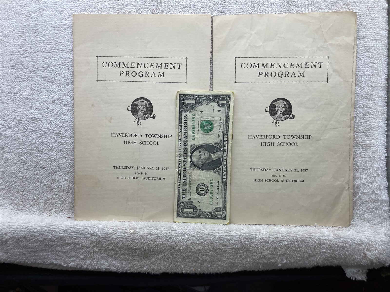 1937 Haverford Township High School Graduation Programs Pennsylvania PA Vtg