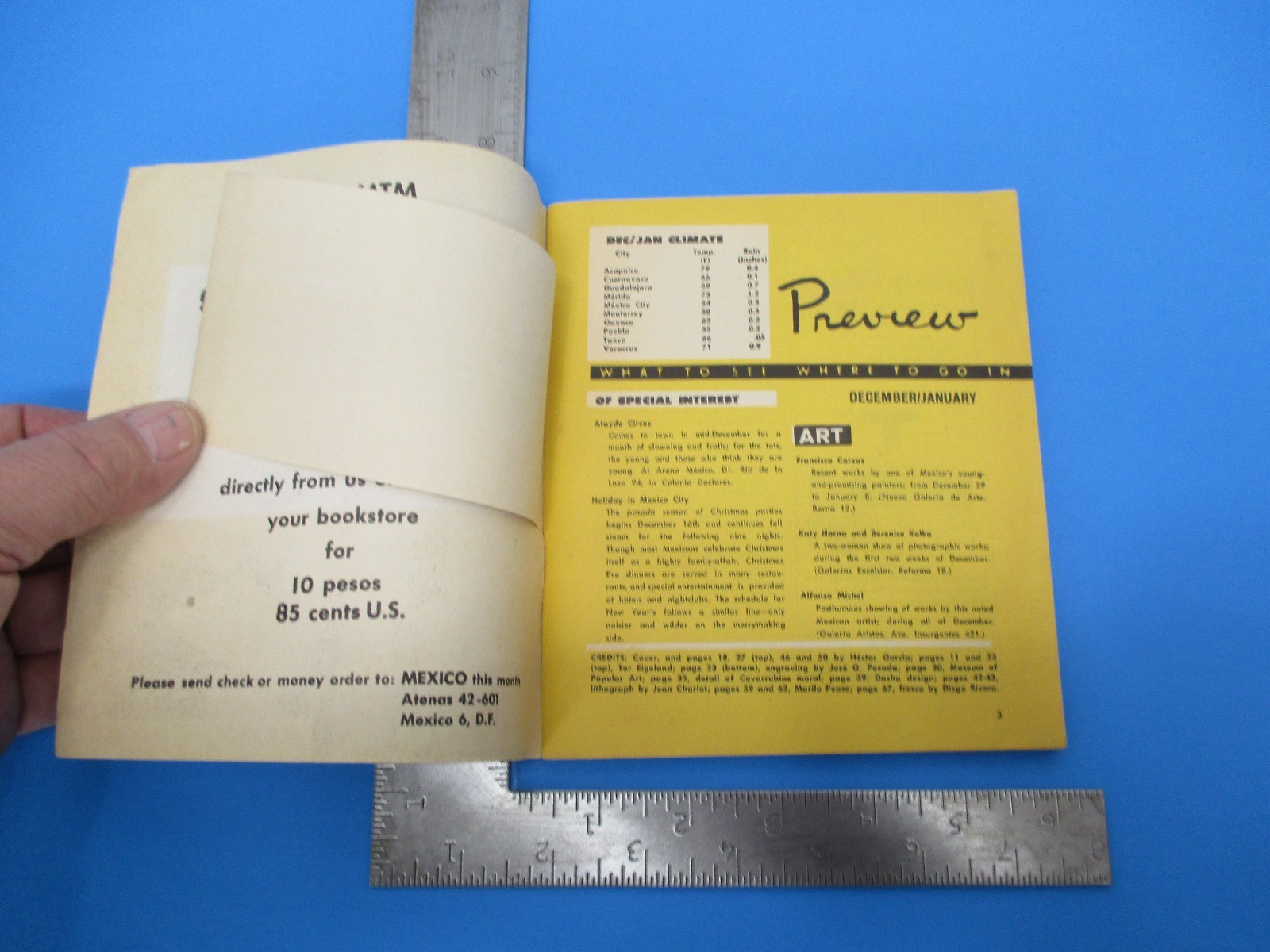Vintage 1964 Fiestas Mexico Yearly Calendar of Events Tourist Guide Book S4493
