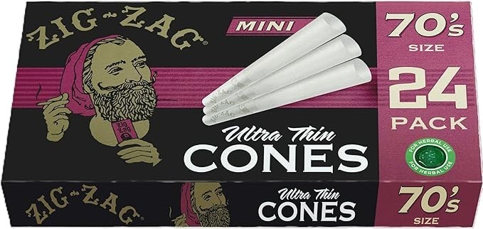 Zig-Zag 70’s Ultra Thin Mini Pre Rolled 24 Cones Pack | Best Price!