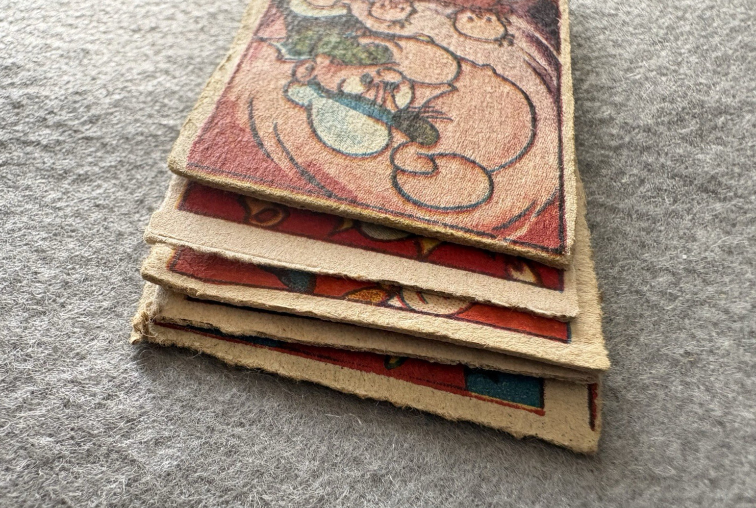 POPEYE Menko Cards 5pcs Lot 1940s-1950s Japan Vintage Anime Collectible Set