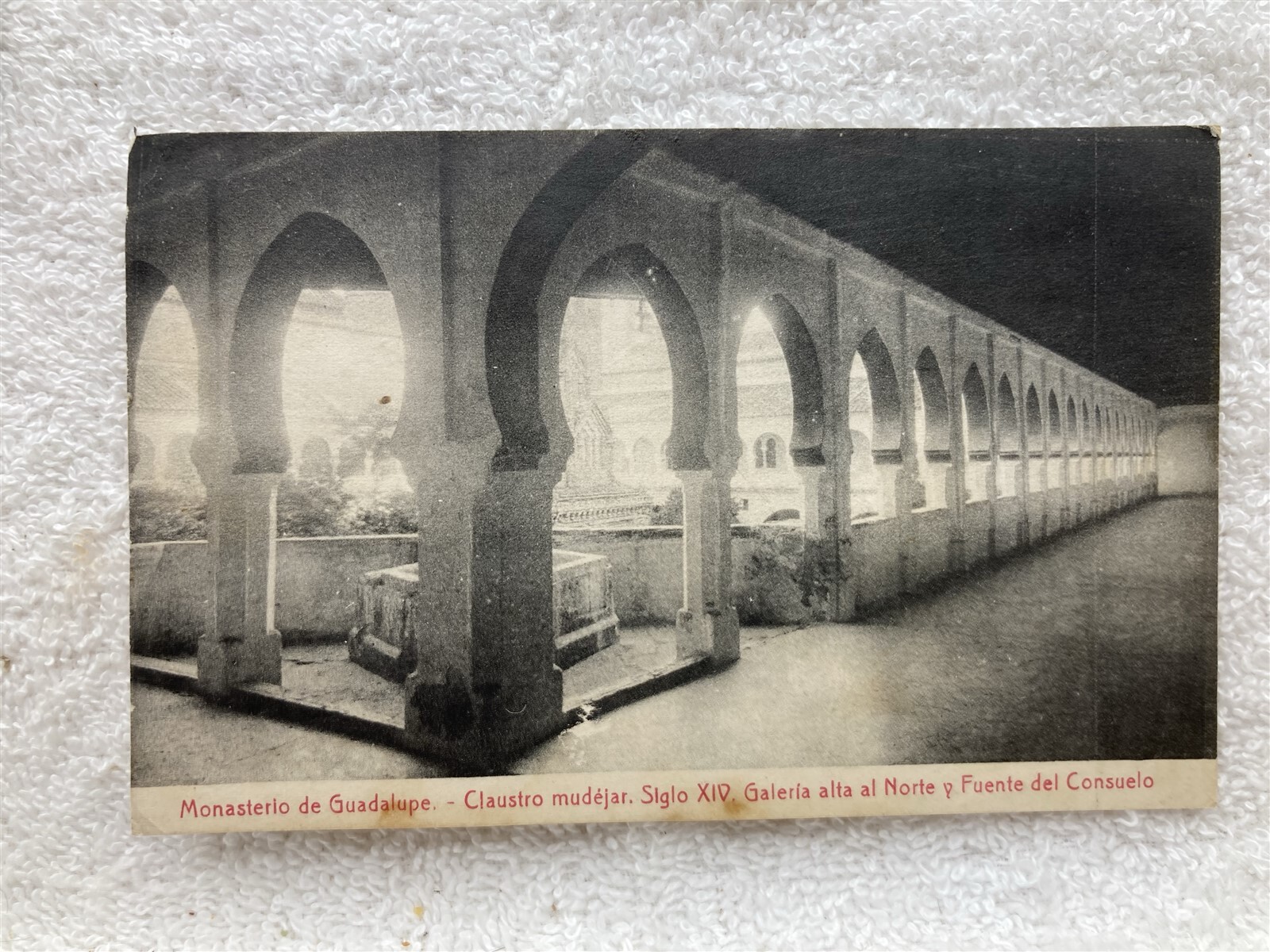 1940’s Monasterio de Guadalupe Post Card Spain Tarjeta Postal Monastery Version3