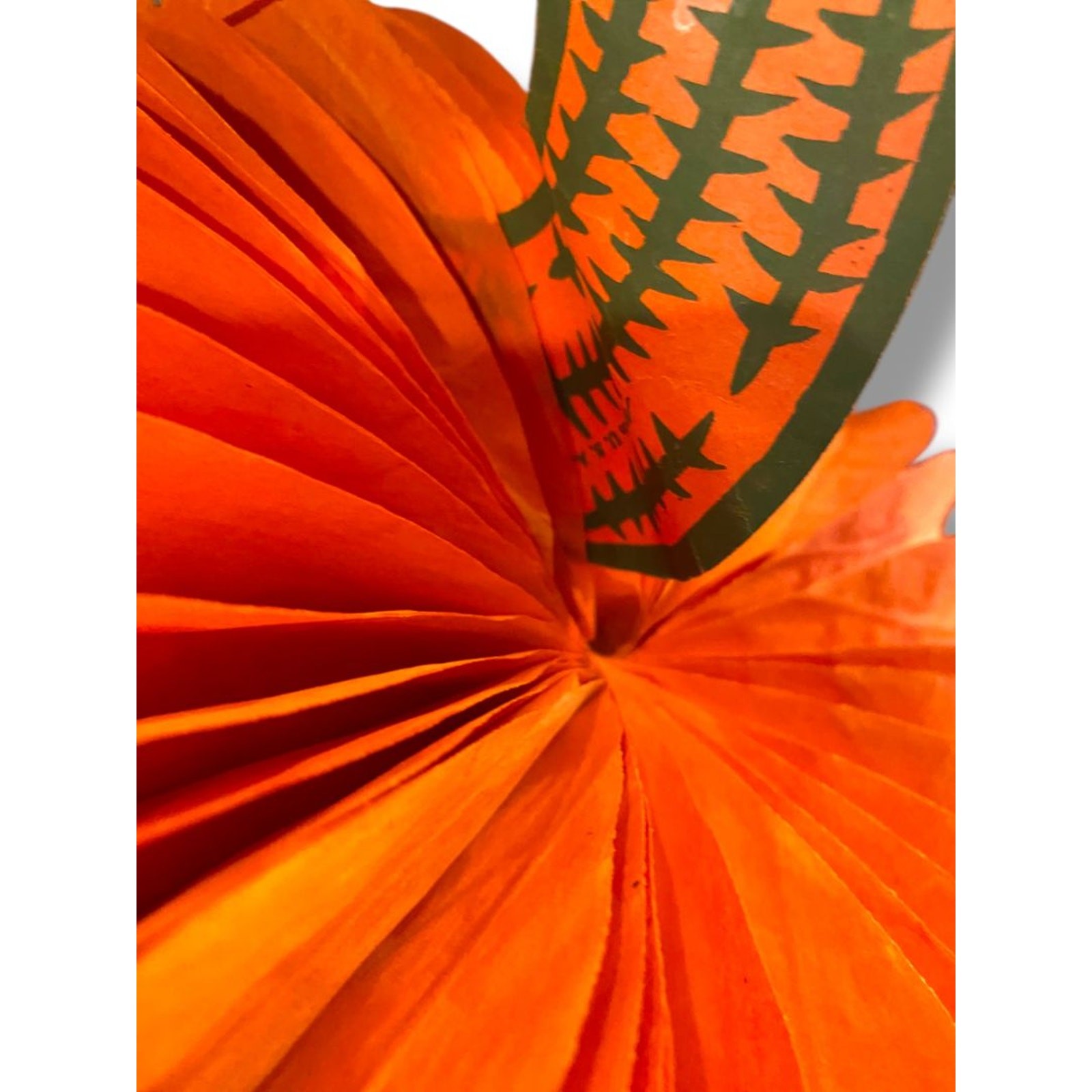 Vintage Set of 4 Honeycomb Centerpiece Decorations 10″ Orange Fall