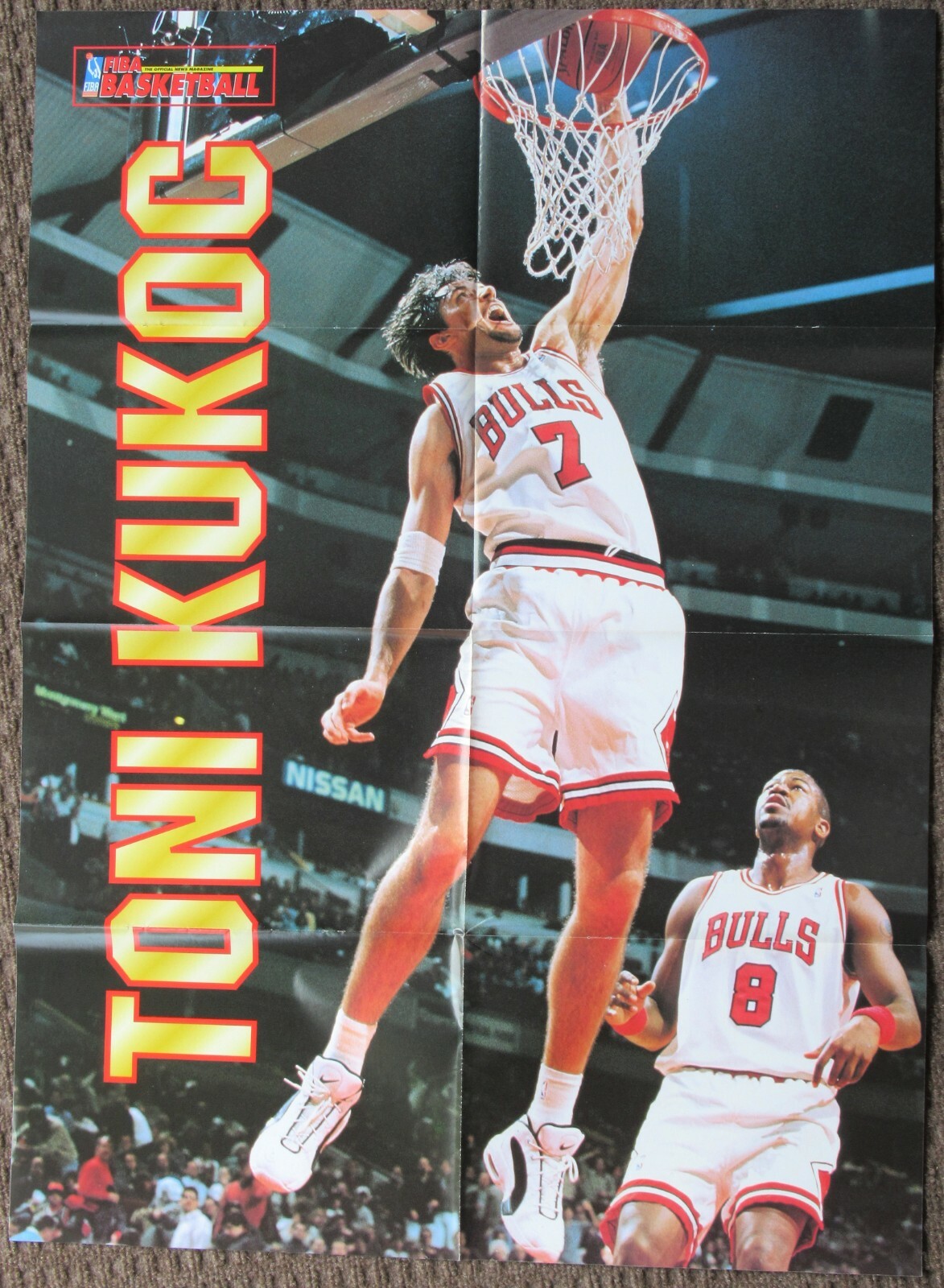 GREECE Poster – TONI KUKOC & DICKEY SIMPKINS – BULLS – “FIBA Basketball” POSTER