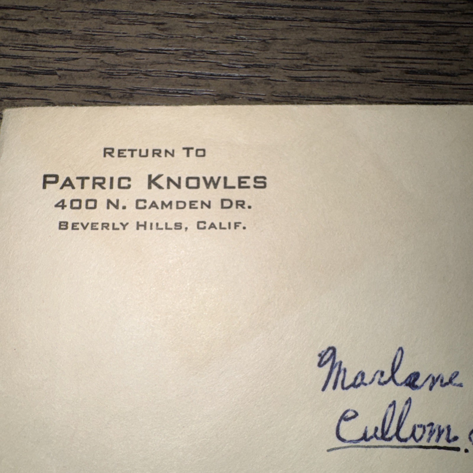Patric Knowles Black and White Studio Photo 3.5″ x 5.5″ Vintage Hollywood Actor
