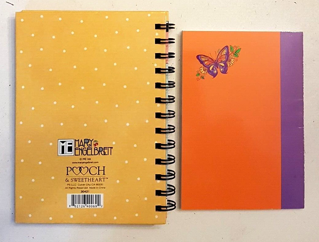 Personal Journal Diary LOT Mary Engelbreit Friendship Spiral Notebook Butterfly