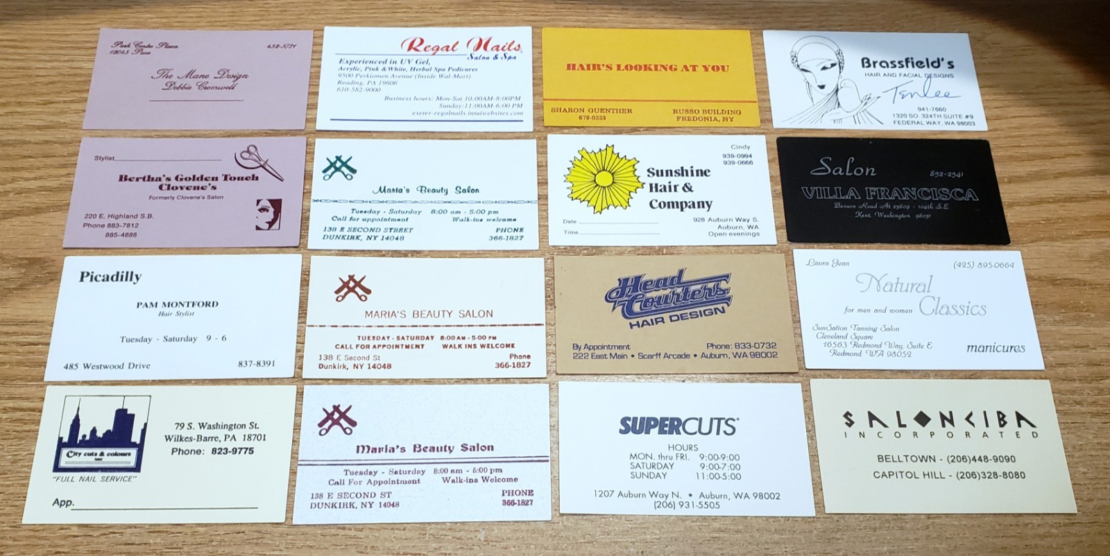 🔥LOT of 100 HAIR/BEAUTY Related BUSINESS CARDS for BUSINESS CARD COLLECTION L14