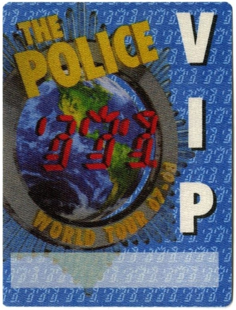 The Police 2007 Reunion concert tour Band VIP Backstage Pass