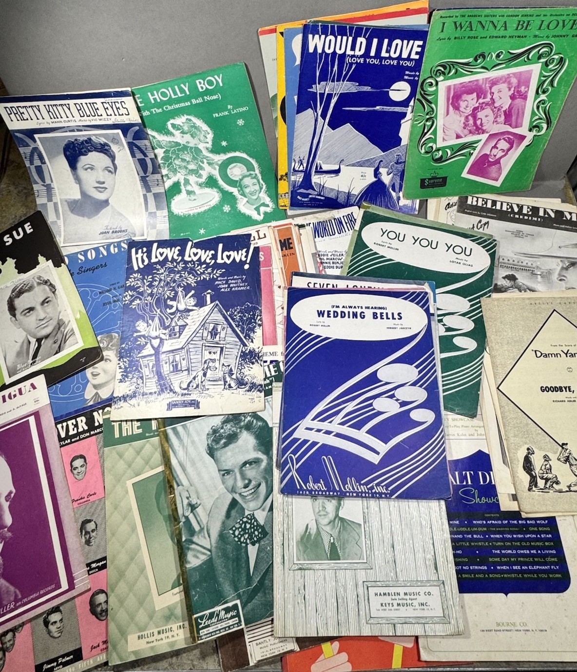 Lot 0f 85+ Vintage Sheet Music Pieces Old Music Sheetmusic Oldies Piano
