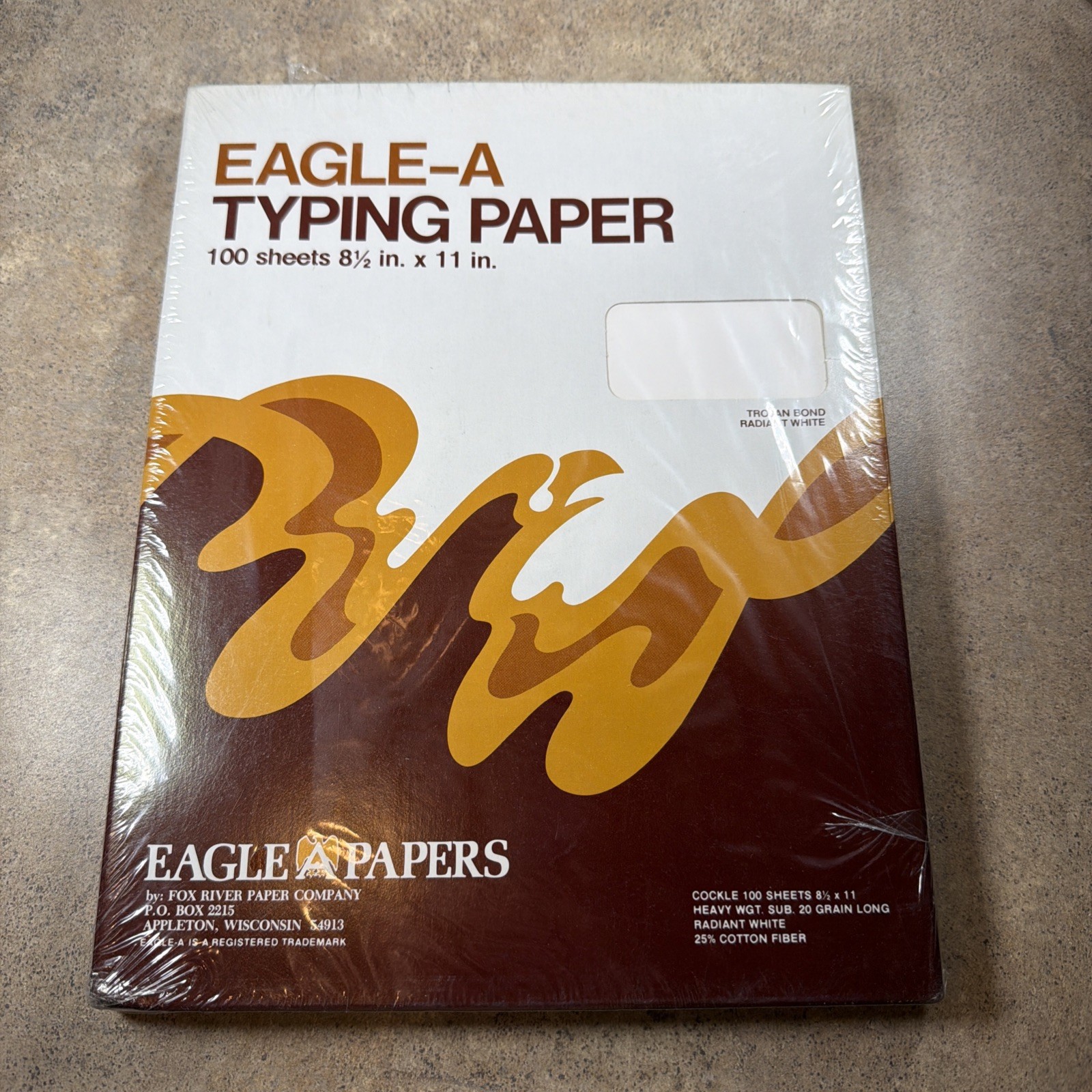 Vintage Eagle-A Typing Paper FX420C Cockle Radiant White Trojan Bond NEW 100