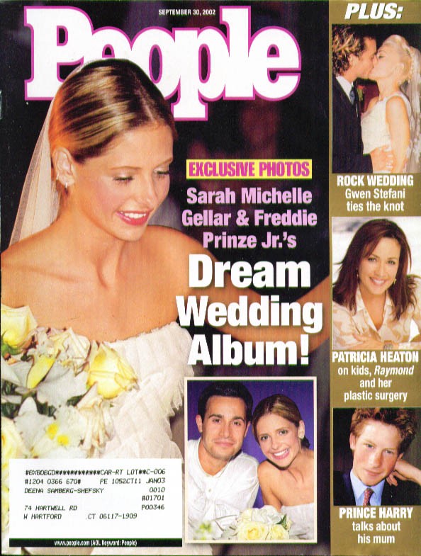 PEOPLE Gellar & Prinze Gwen Stefani Patricia Heaton Prince Harry 9/30 2002