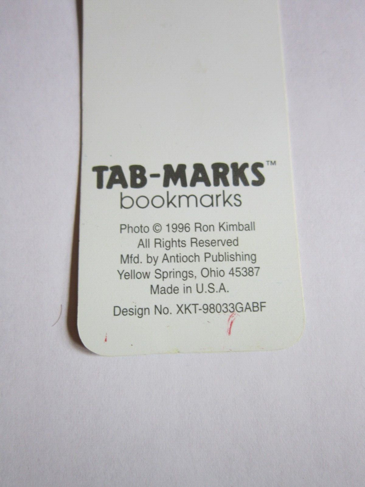 Vintage Bookmark Kittens 5 on fence Ron Kimball 1990’s photo Antioch Tabby Cat