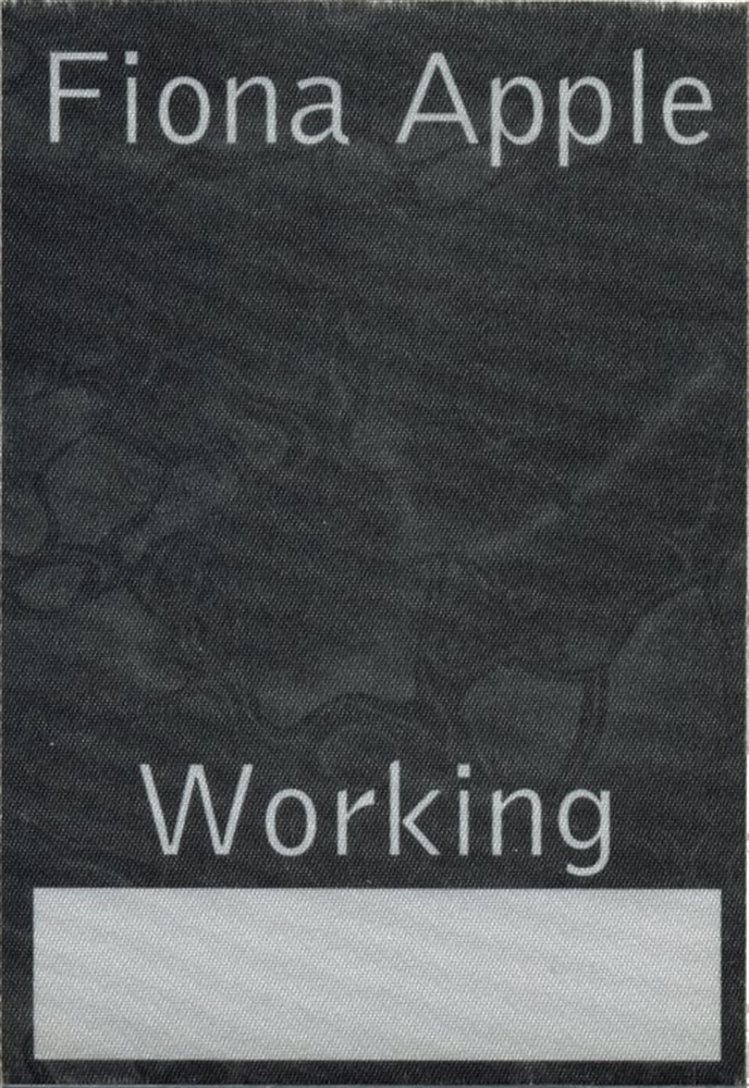 Fiona Apple 1997 Tidal concert tour vintage Working Crew Backstage Pass