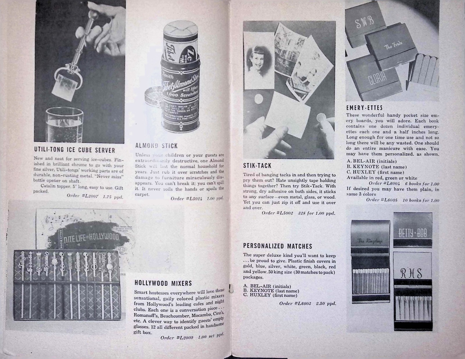 L-35 Catalog Page c1950 Kitchenware Grid Advertising Americana Ephemera