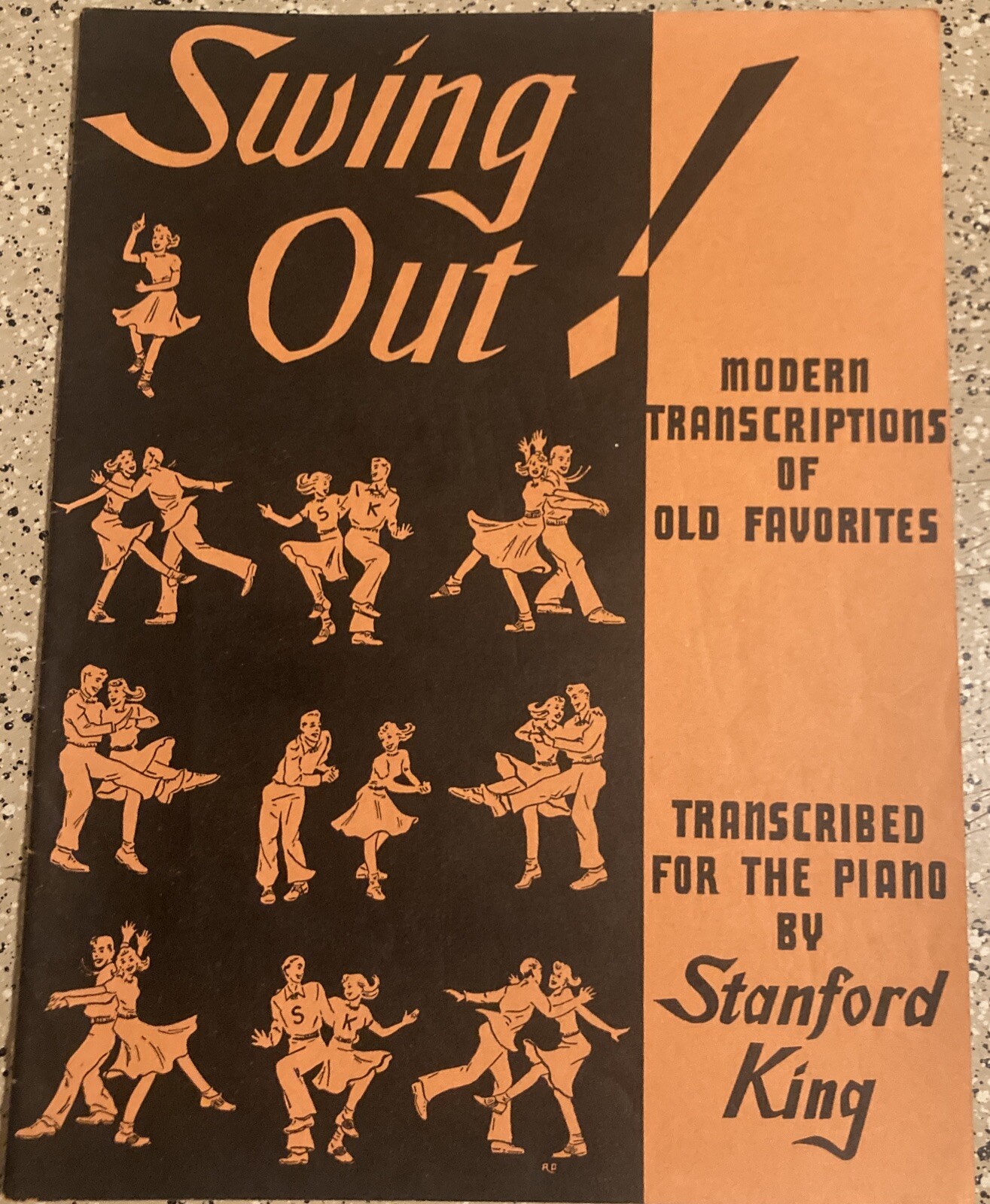 VINTAGE SHEET MUSIC SWING OUT STANFORD KING PIANO 1943 OLD BLACK JOE