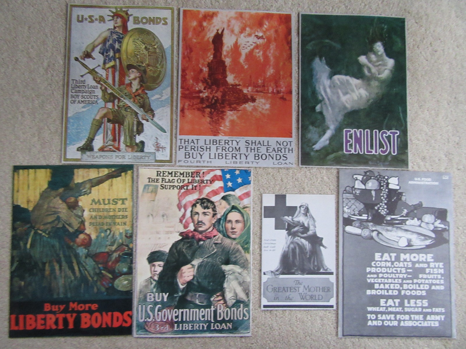 U.S.A Posters of the First World War, WWI Reprint Posters, United States, USA