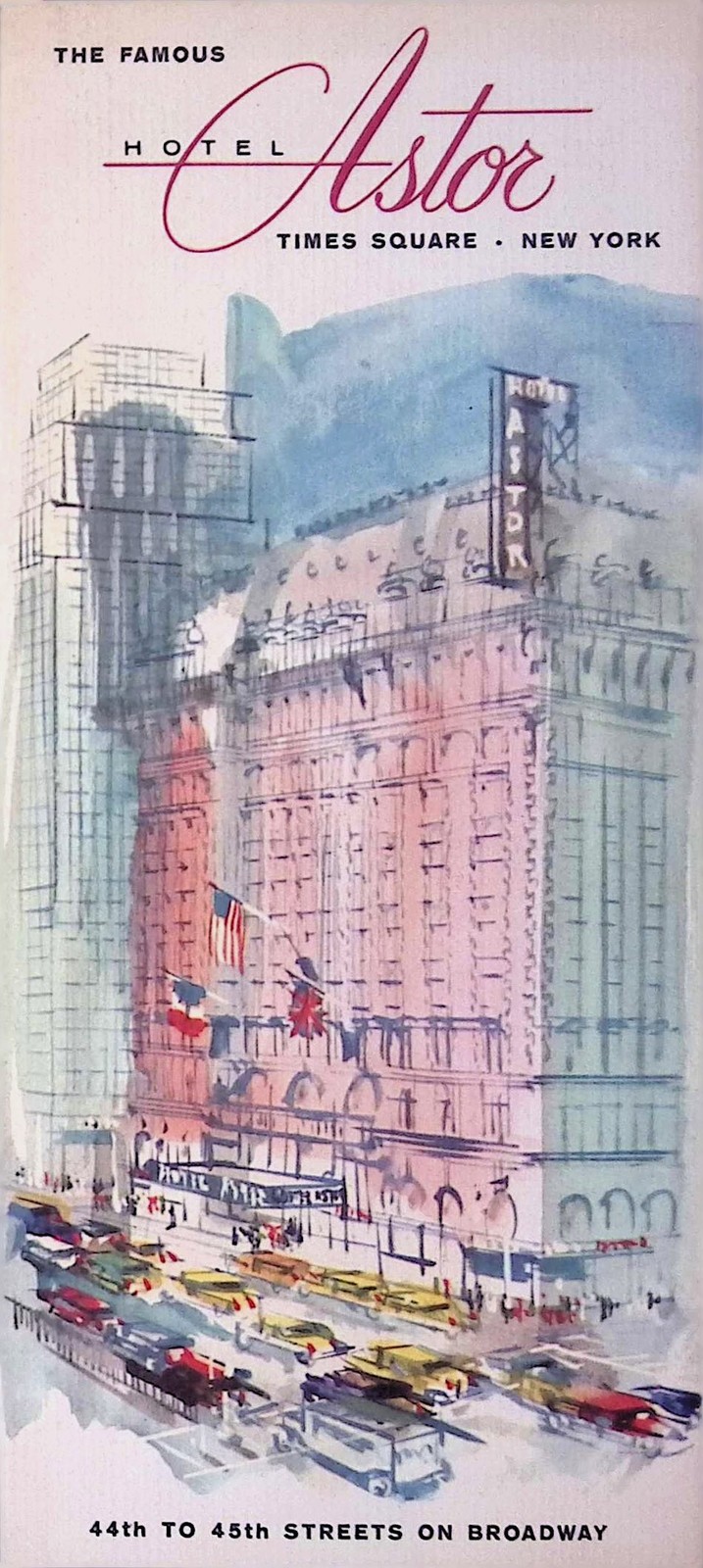 Hotel Astor Times Square NYC Brochure Promo Pamphlet c1910s-30s Ephemera