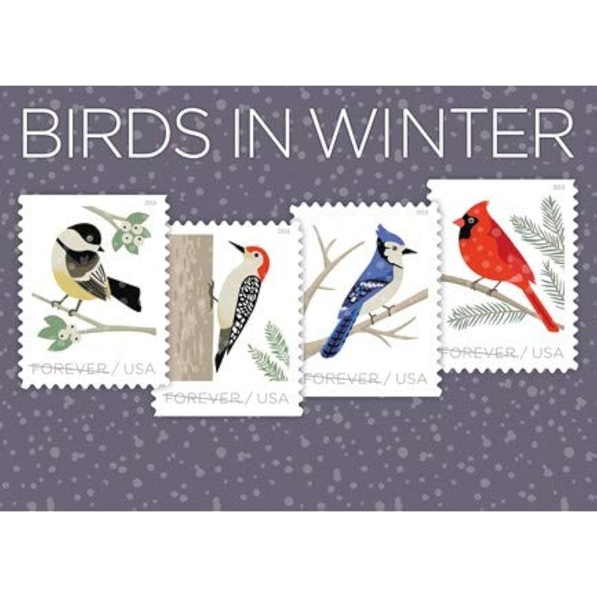 100 stamps Birds in Winter Scott 5320b USPS 5 Booklets Self Adhesive Letter New