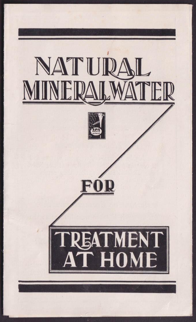 Spa Products Natural European Mineral Water for Treatment at Home folder c 1910
