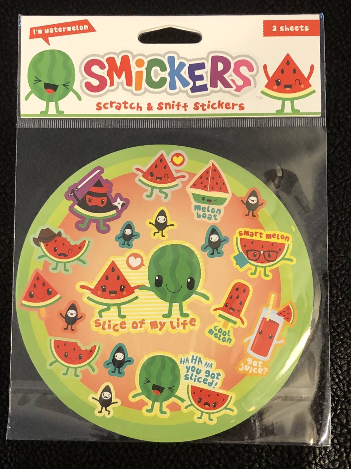 Scratch & Sniff Scented Stickers New Sealed 4 Pack/8 Sheet Smelly Stinky Smicker
