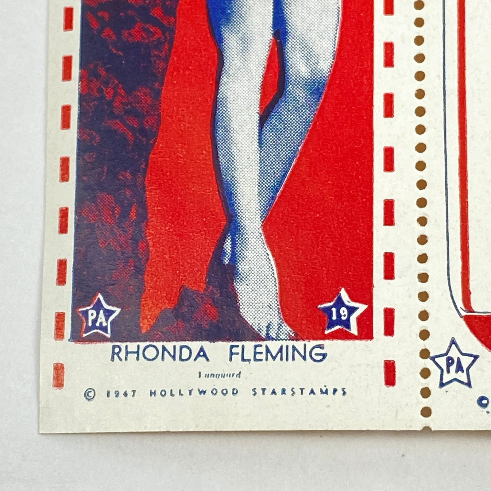 1947 Hollywood Starstamps Sheet Betty Grable Rhonda Fleming Janet Blair VTG