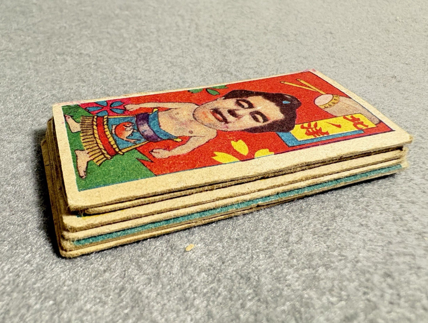 Vintage 1940s Menko Sumo Cards – Lot of 6 Showa Era Sumo Wrestlers Wakanohana