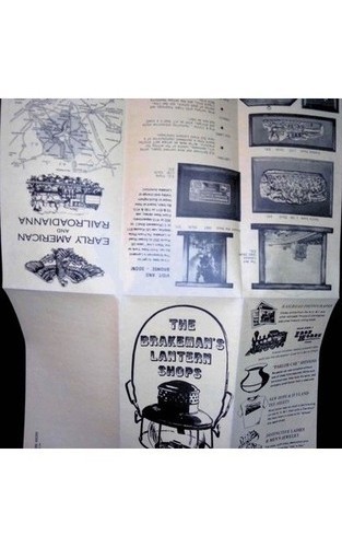 Brakeman’s Lantern Shops Brochure Sarah Lee Crafts PA Railroadiana 1950s