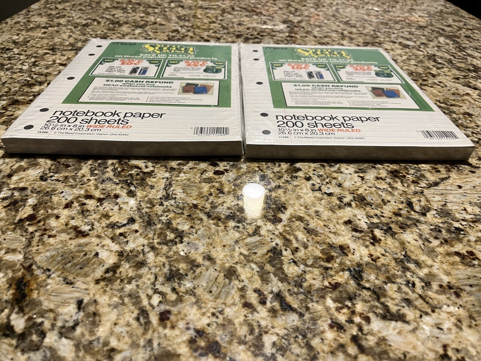 Vintage Mead Notebook White Paper Wide Rule 200 1984 Lot Of 2 Sealed NEW