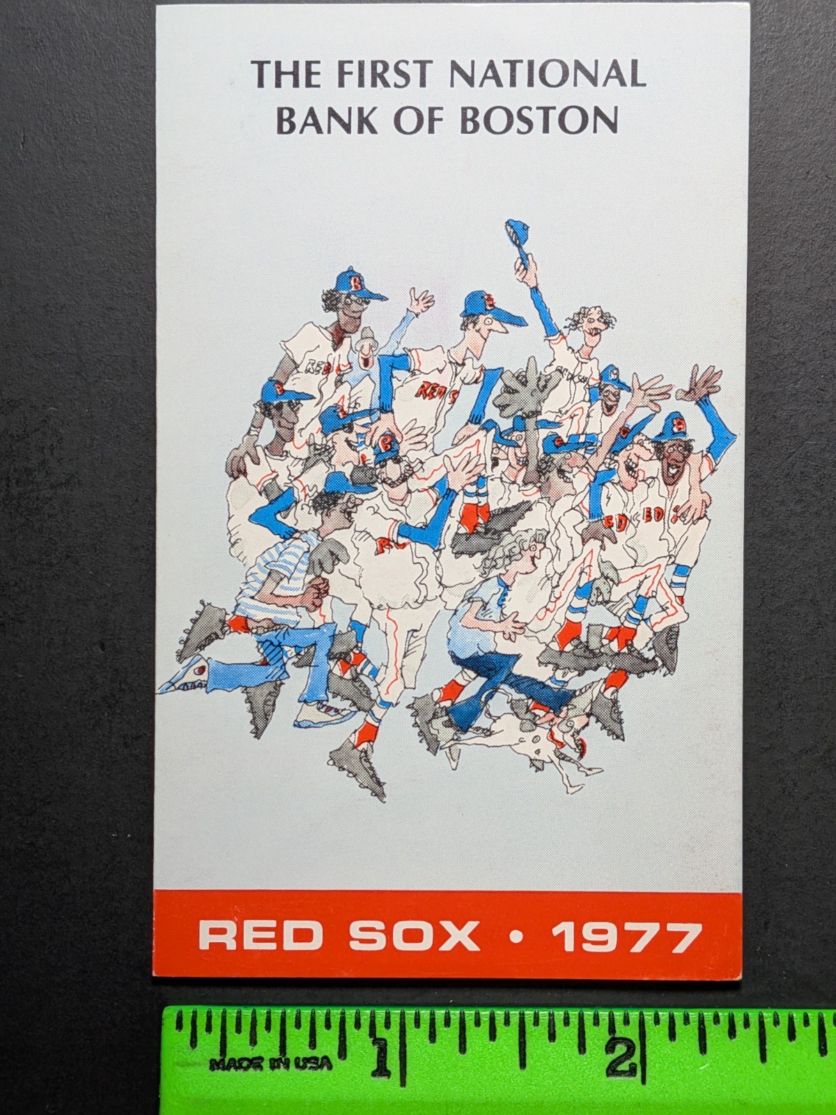 Boston Red Sox 1977 Foldout Baseball Pocket Schedule