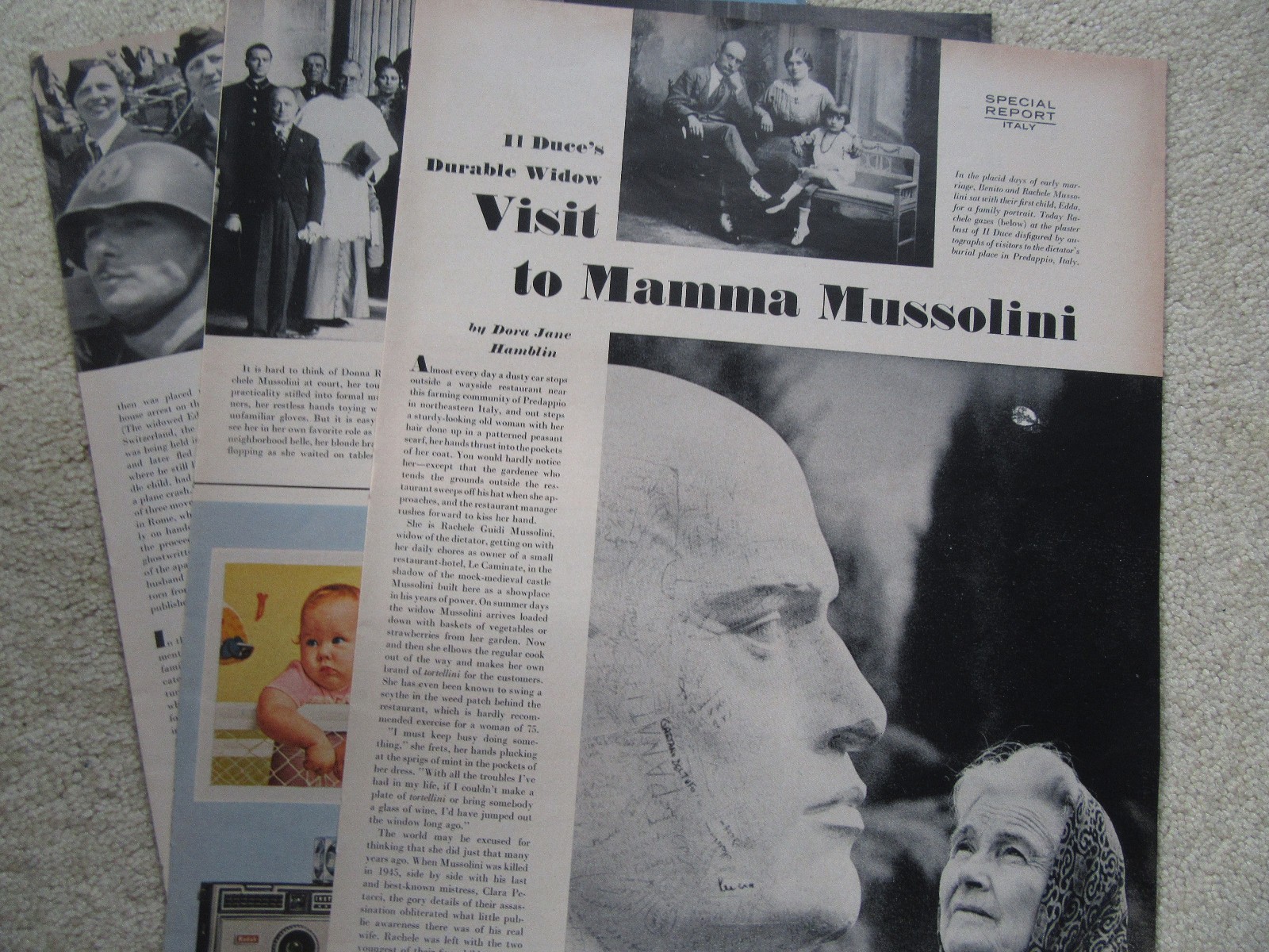 Benito Mussolini’s Widow Rachele Restaurant Hotel Le Caminate, Predappio, Italy
