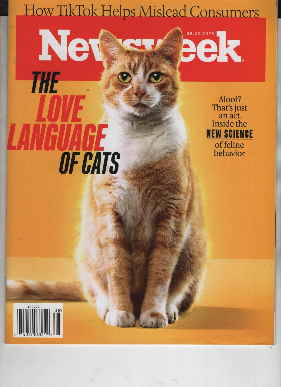 LOVE LANGUAGE OF CATS NEWSWEEK MAGAZINE SEPTEMBER 22 2023 NO LABEL COVER #2