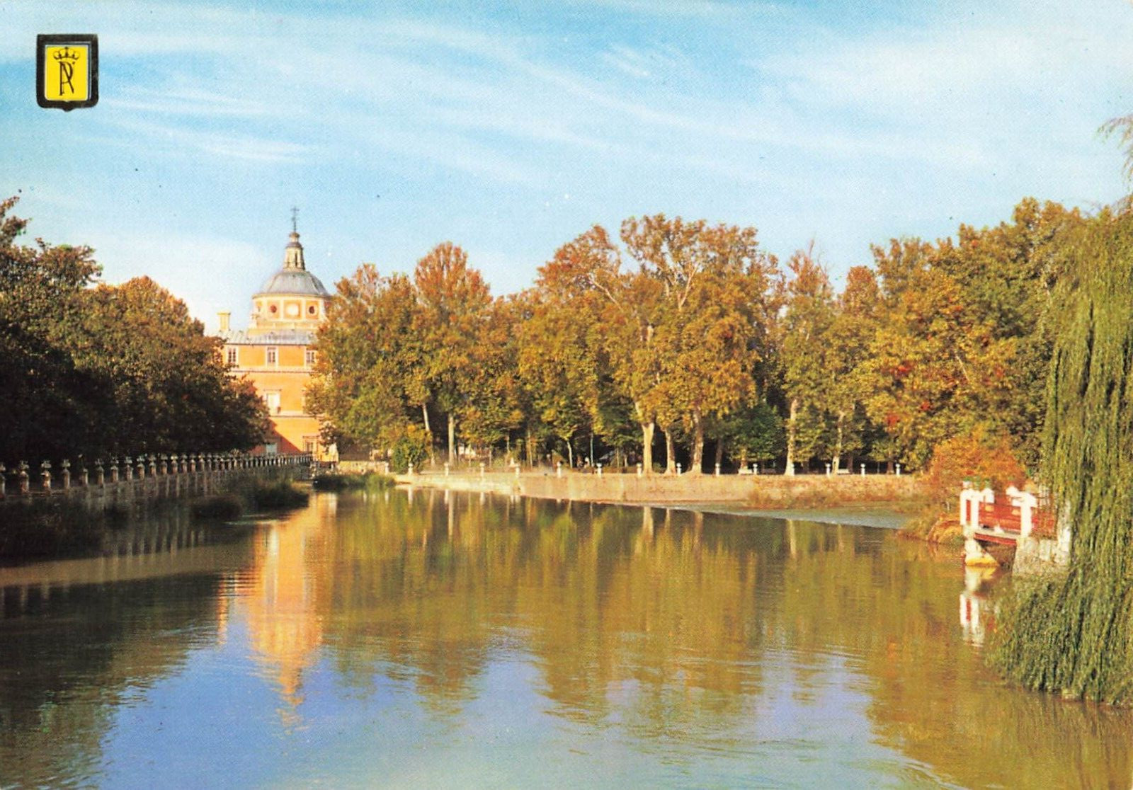 Postcard Spain Aranjuez Royal Palace and Tajo River