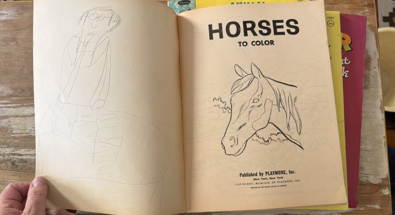 Vintage lot childs coloring & activity books 1960’s 1970’s dot crossword horses