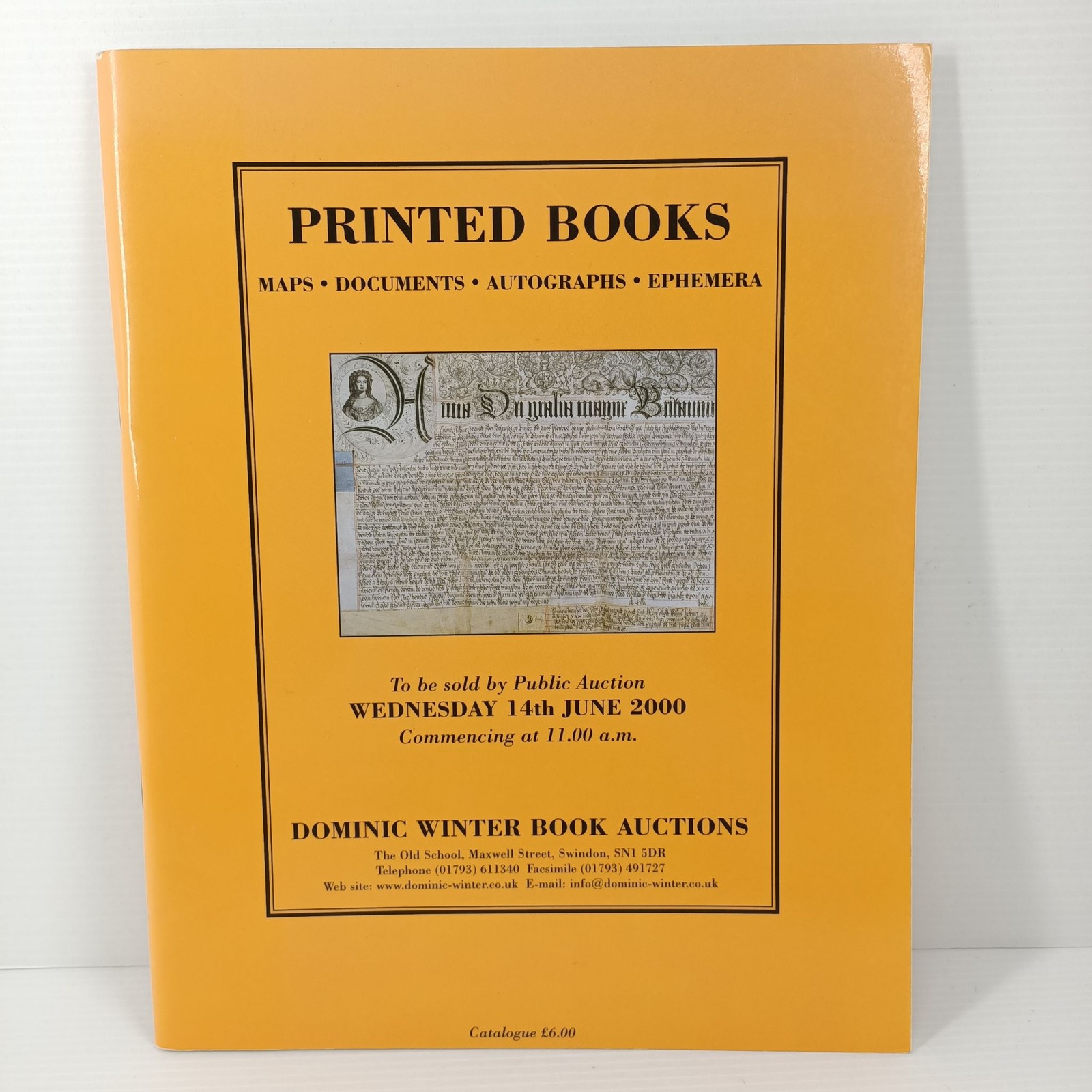 Dominic Winter Auction Catalogue Printed Books Maps Autographs 14 June 2000