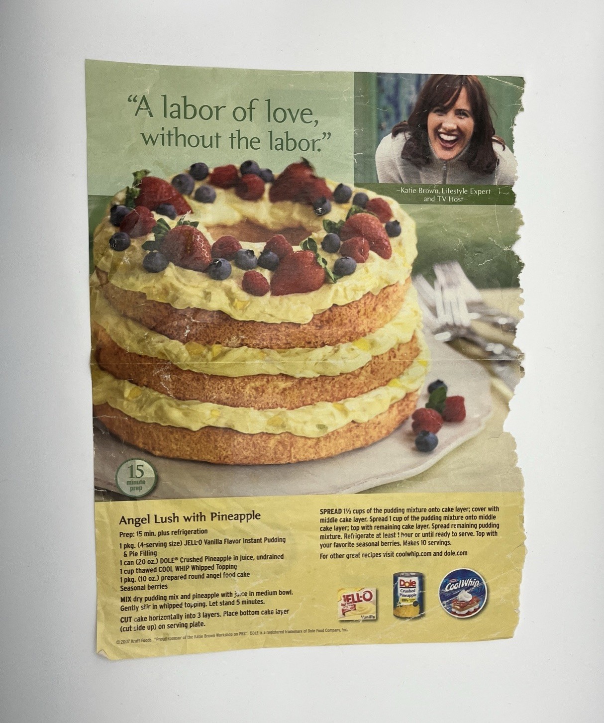 Vintage Lot of 7 Recipes from Magazines Colorful Ephemera Print Ads 2007-2008