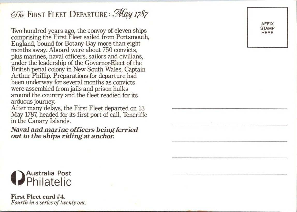 (1273) 24-7-2025 – Australia – selection of 5 early maxicard (First Fleet) B