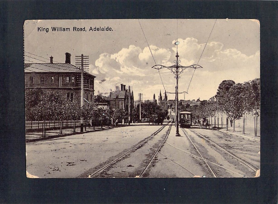 E8932 Australia SA Adelaide King William Rd HR James CDS Georgetown vintage post