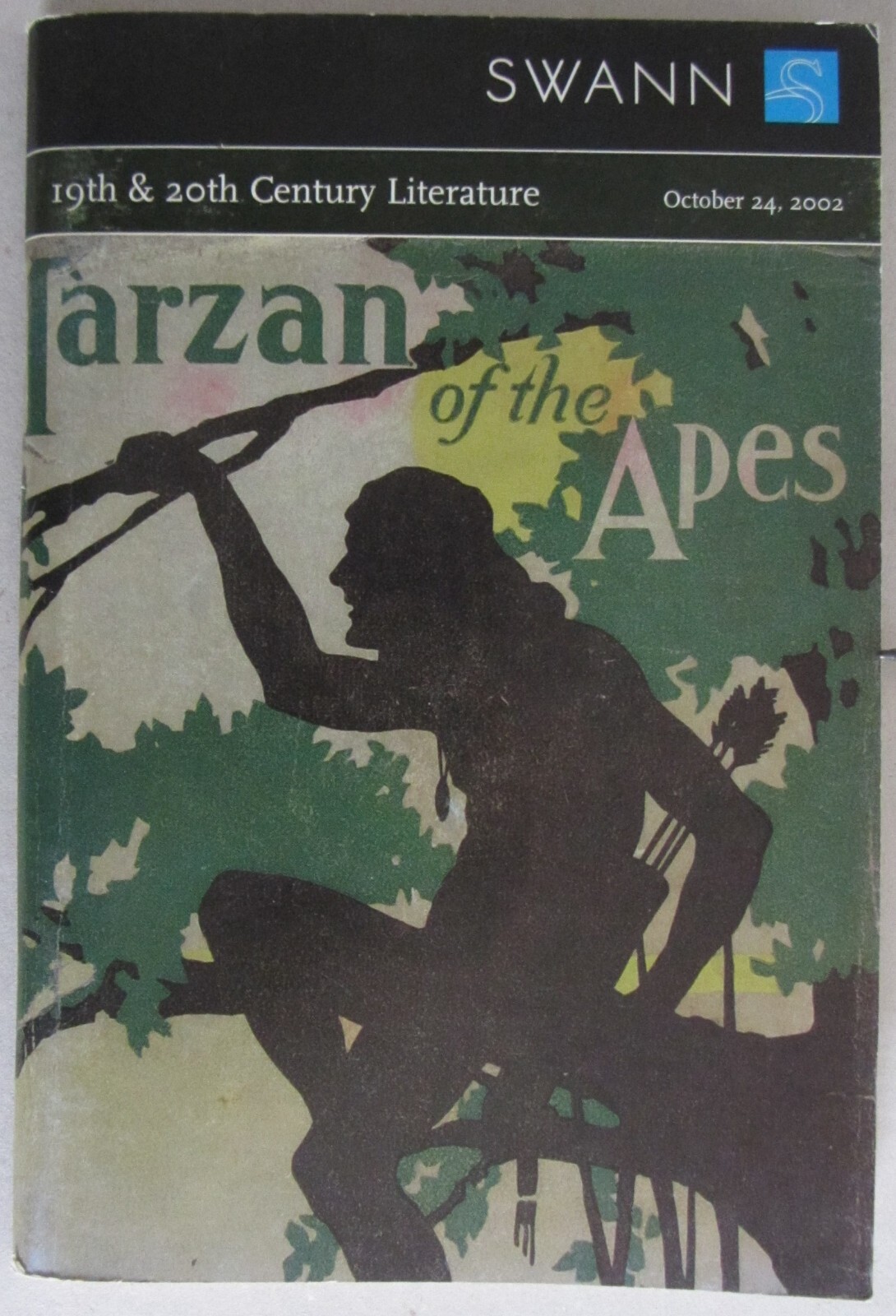 SWANN 19th/20th CENTURY LIT AUCTION CATALOG~9pgs EDGAR RICE BURROUGHS~TARZAN~’02