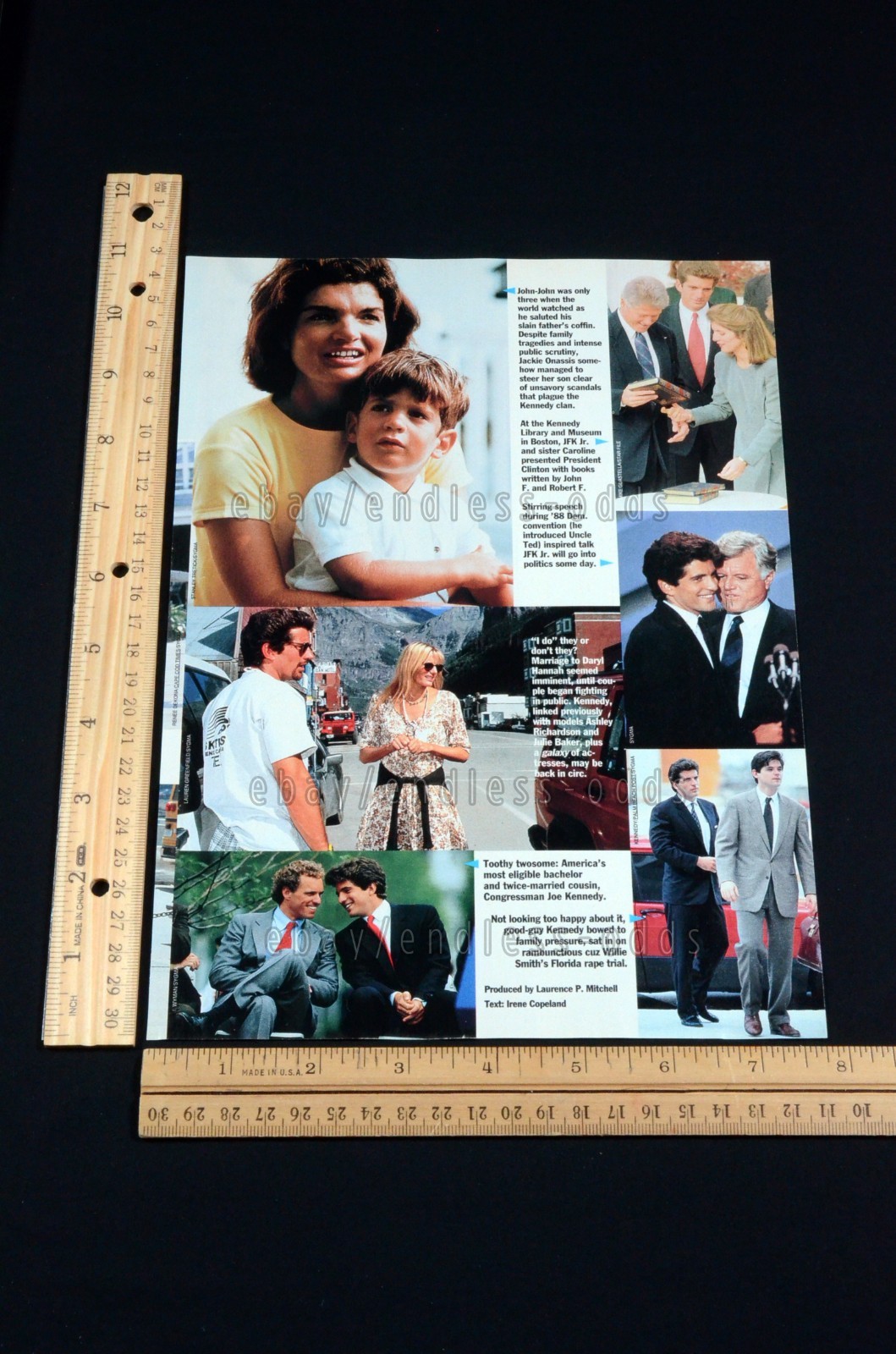 John F. Kennedy Jr. JFK Jr. 1994 2-pg Magazine Page Article Clipping