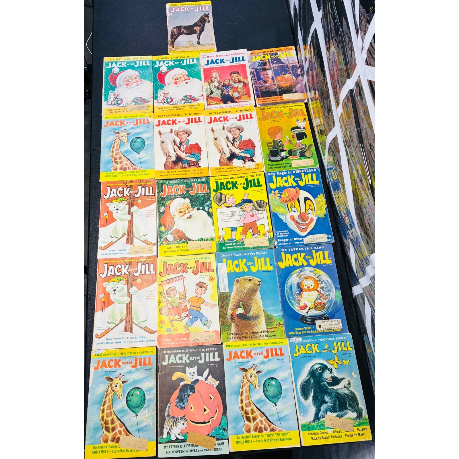 Jack and Jill Magazine Lot 1960-1970 Disney TV Roy Rogers Mr Ed Halloween Xmas