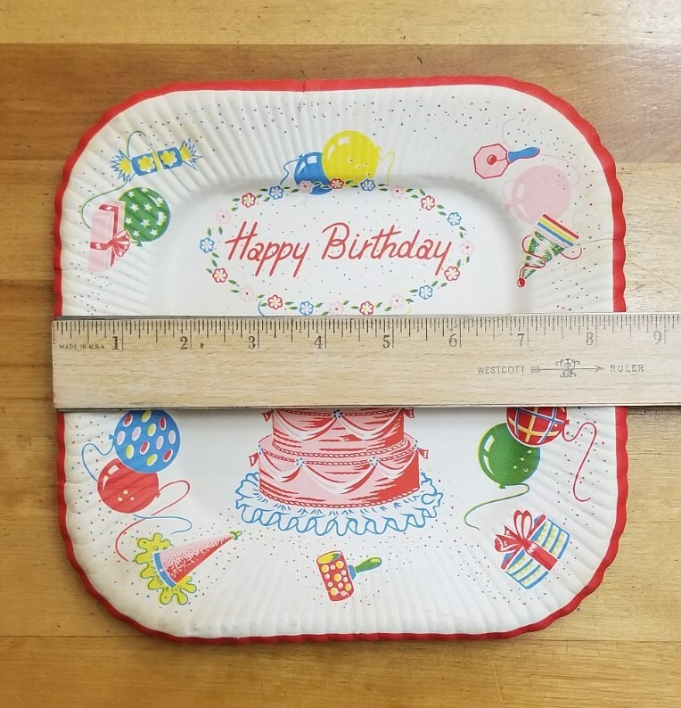 8 Reed? 1940’s-1950’s *HAPPY BIRTHDAY PAPER PLATES*