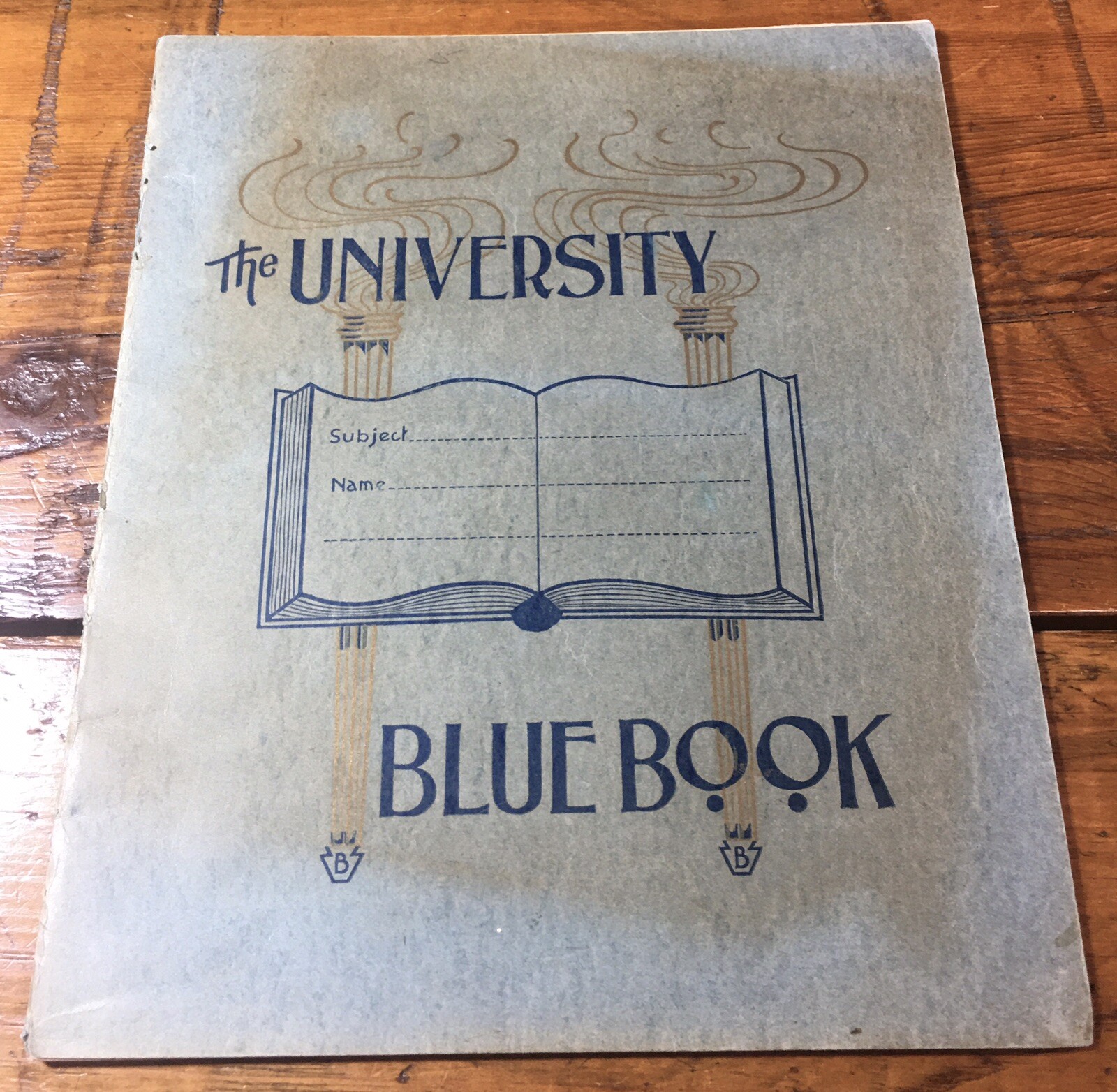 The University Blue Book Antique Lined Notebook
