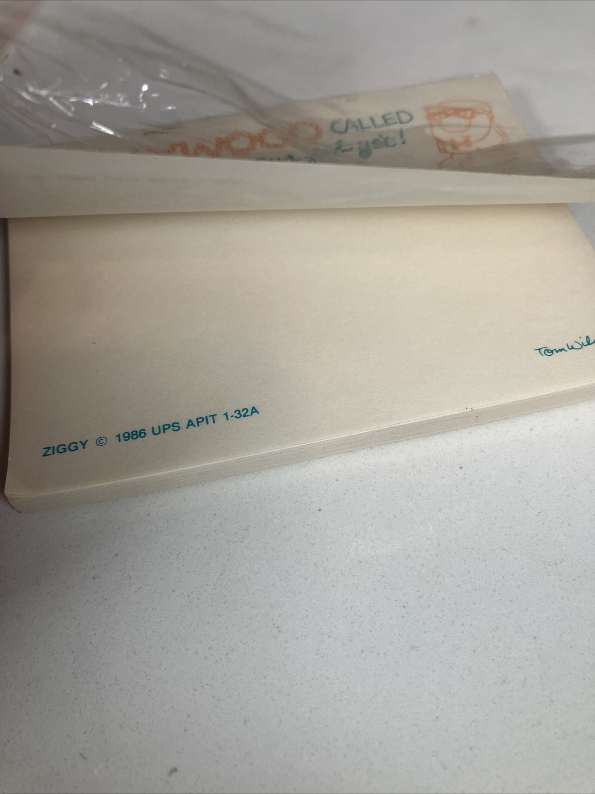 Vintage 80’s POST-IT Note Pad Self-Stick ZIGGY TOM WILSON Funny Hollywood Humor
