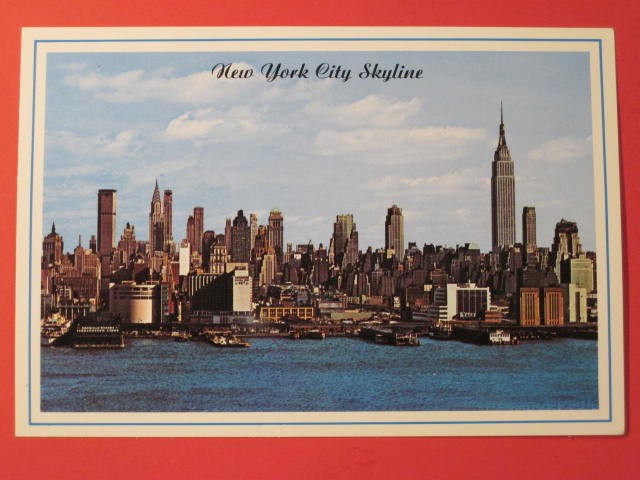 New York City Skyline Postcard – Year unknown