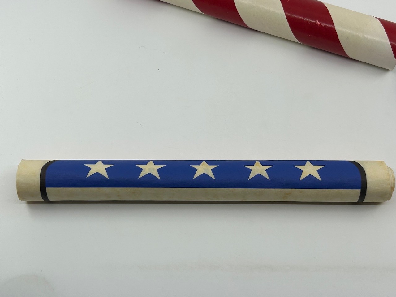 Vintage Pledge of Allegiance Scroll with Red, White, & Blue Storage Tube