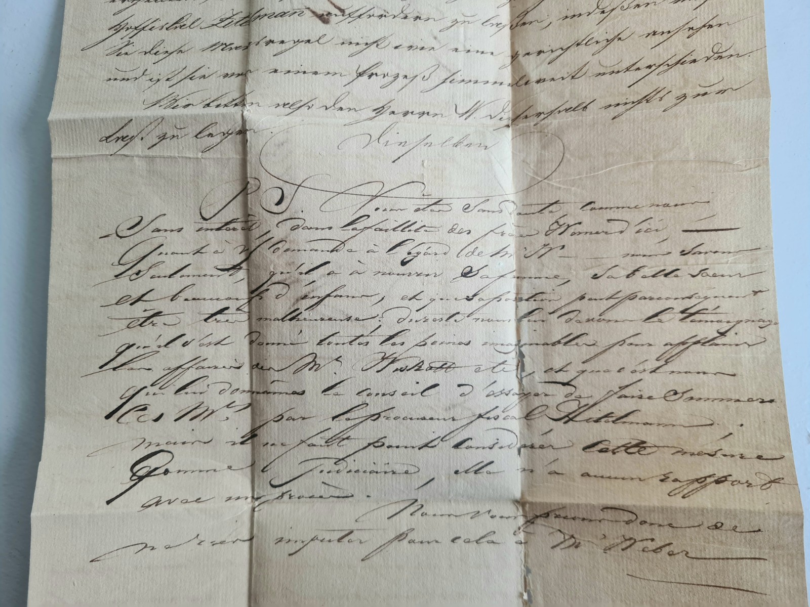 Old Letter Mail Of May 16, 1819 End Of The 1st Empire Hamburg Bordeaux