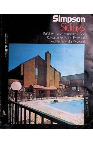 Simpson Timber Ruf-Sawn Plywood Brochure – 1975 Architectural Reference